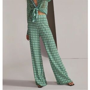 Favorite Daughter The Friday Pant High Rise Wide Leg in Retro Mosaic Print